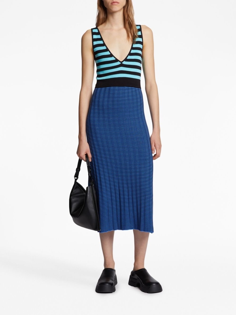 striped sleeveless dress - 2