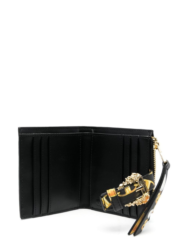 baroque-pattern print leather wallet 3