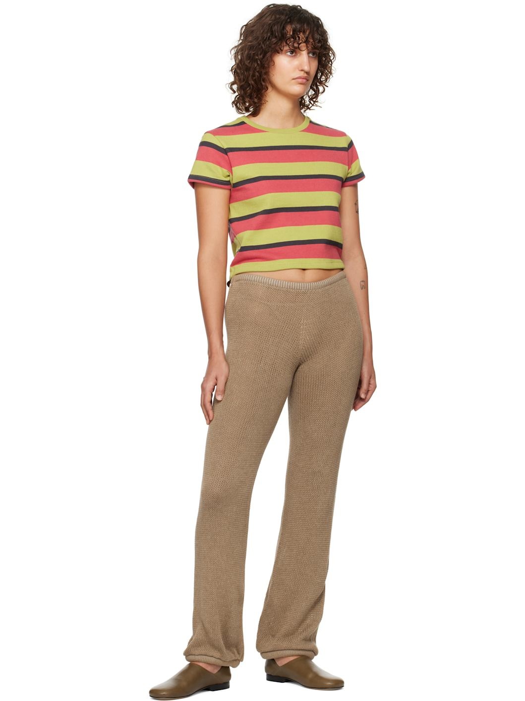 ISA BOULDER Beige Isabella Straight Lounge Pants | REVERSIBLE