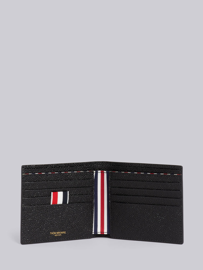 Black Pebble Grain Leather Debossed 4-Bar Billfold 3
