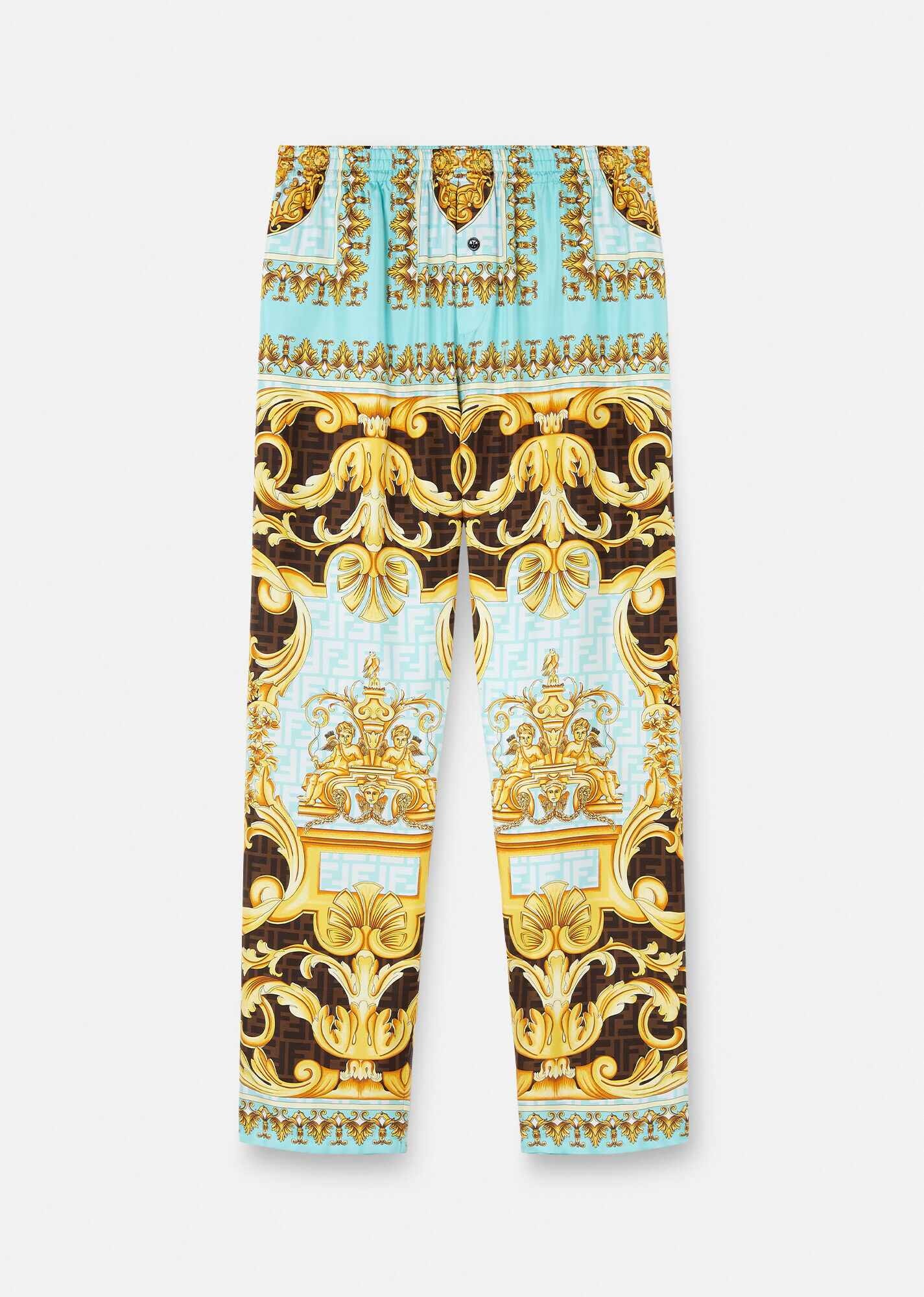 Fendace Gold Baroque Pyjama Bottoms - 6