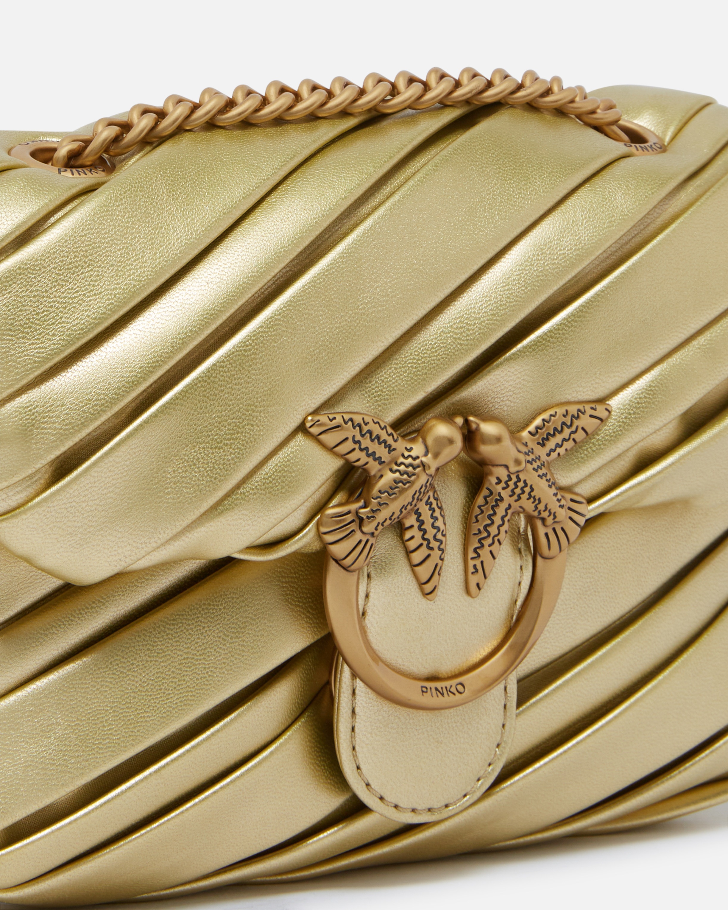 ELEGANT BABY LOVE BAG PUFF GOLDEN CROSSBODY BAG - 3