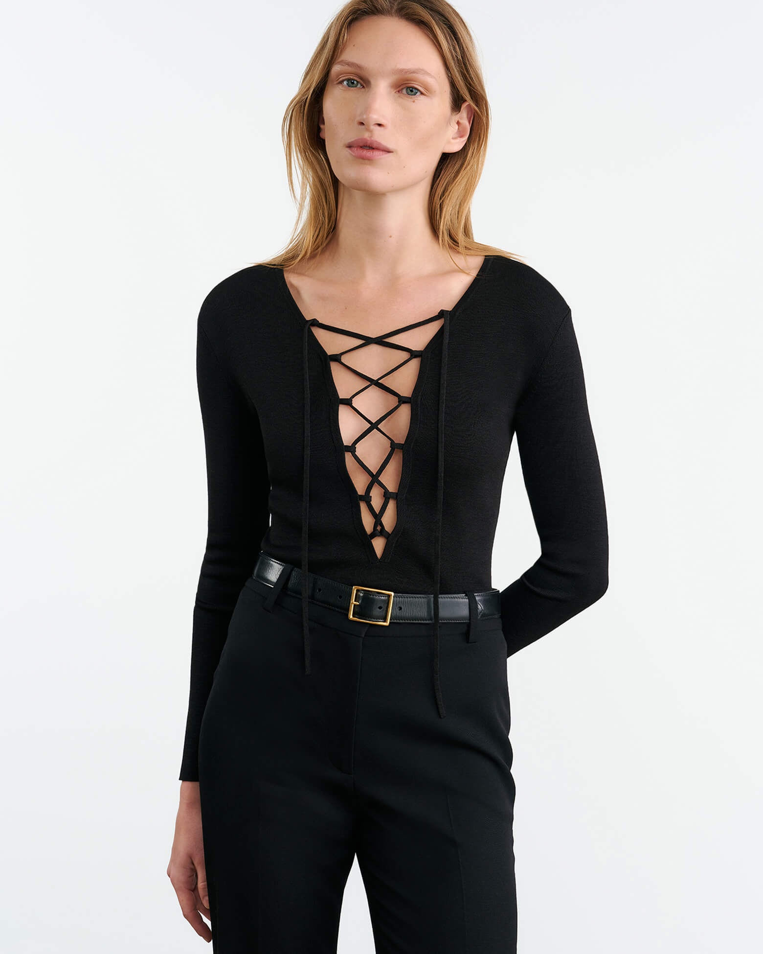 ADALYNN SILK KNIT SWEATER - 2