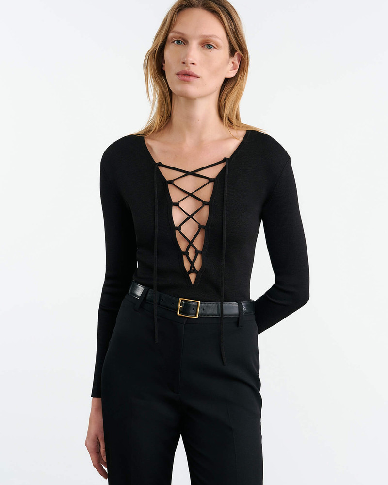 NILI LOTAN ADALYNN SILK KNIT SWEATER outlook