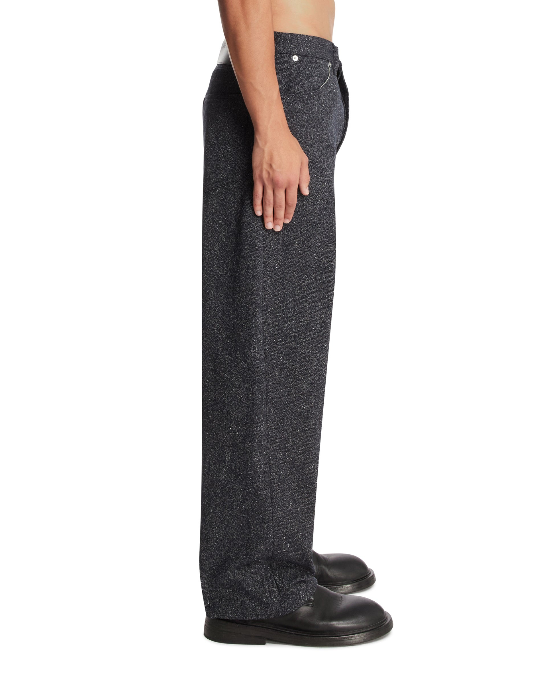 Blue Cotton Pants - 5