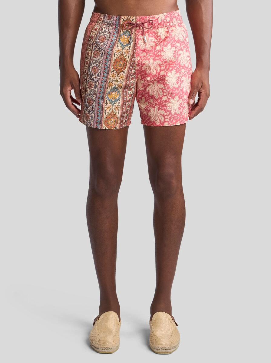 DOUBLE-PATTERN SWIM SHORTS - 2