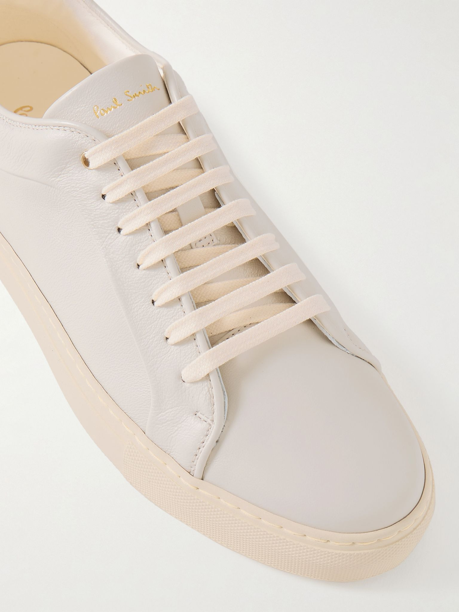Basso Lux Suede-Trimmed Leather Sneakers Neutral - 5