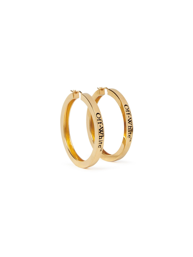 Off-White Logo Hoop Earrings outlook