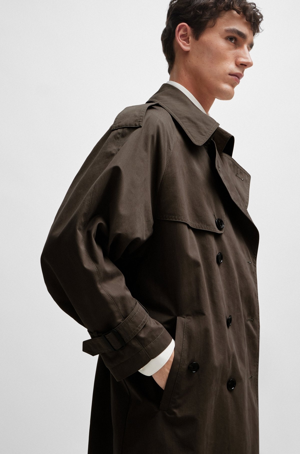 DOUBLE-BREASTED TRENCH COAT - 7