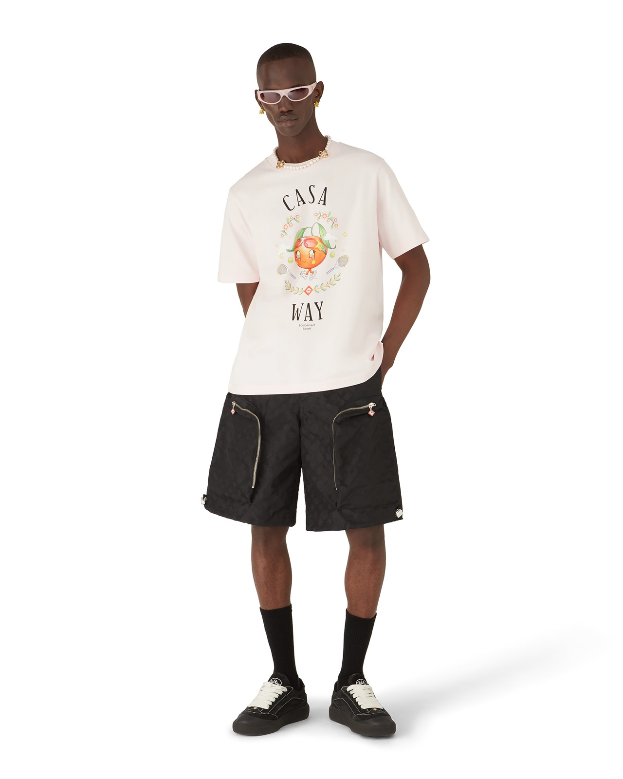 Casa Way Orange Mascot Short Sleeve T-Shirt | Casablanca Paris - 2