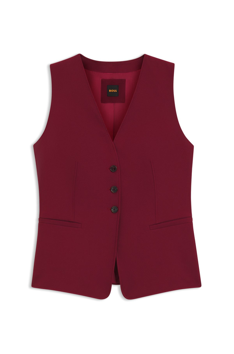 ADJUSTABLE WAISTCOAT IN STRETCH CREPE 1