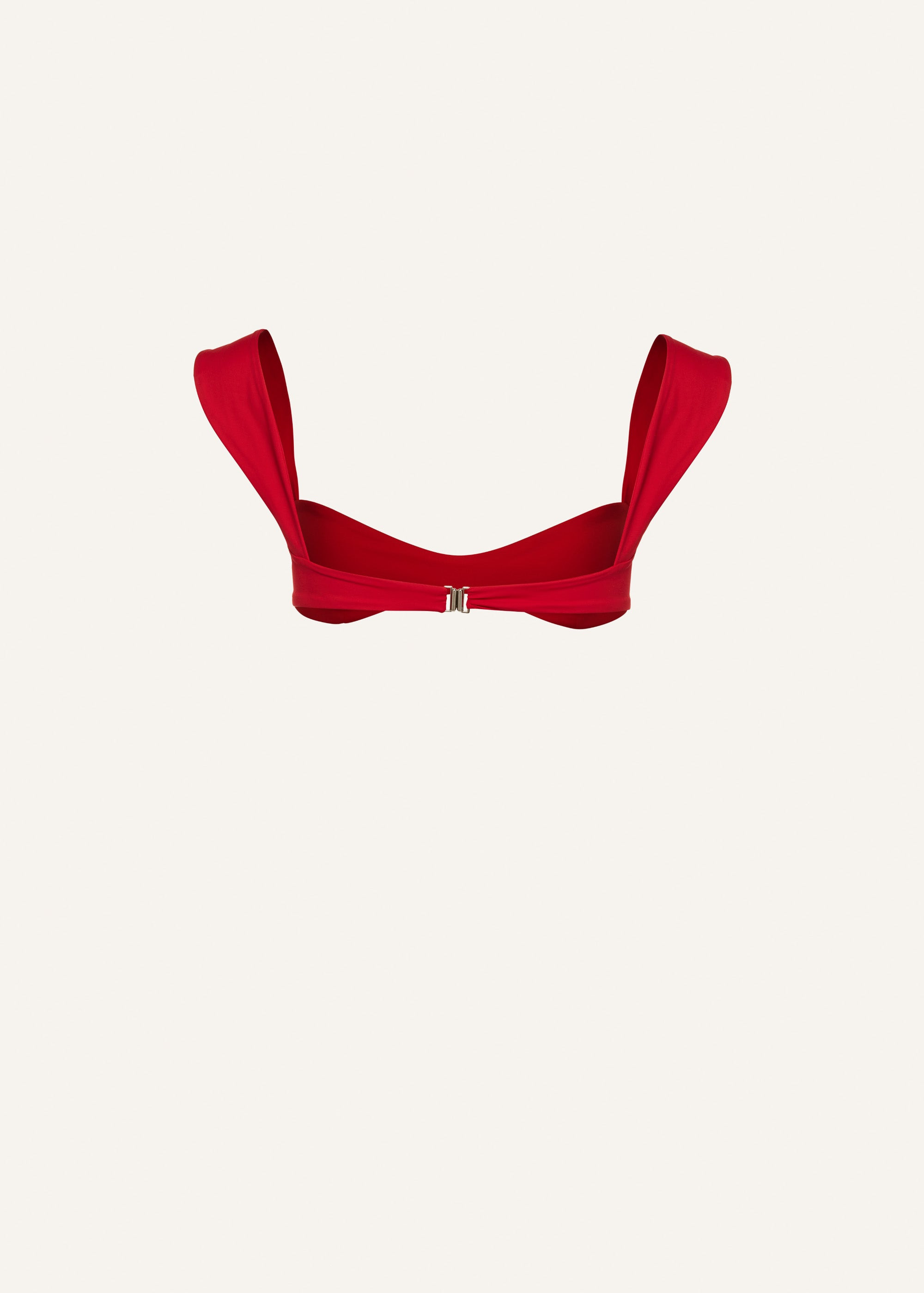 Retro bustier swim top in red - 2
