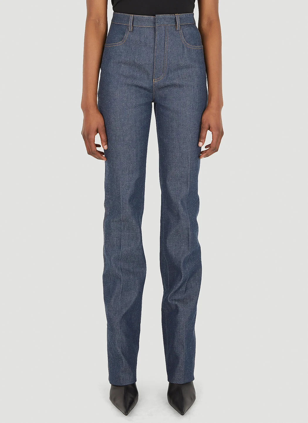 Saint Laurent Women Straight-Leg Denim Jeans - 1