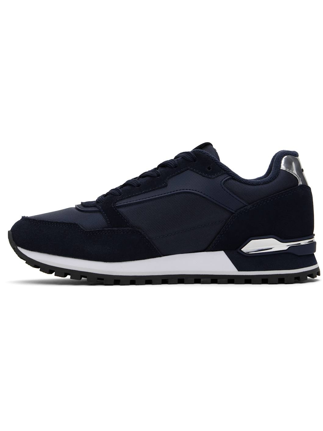 Navy Paneled Sneakers - 3