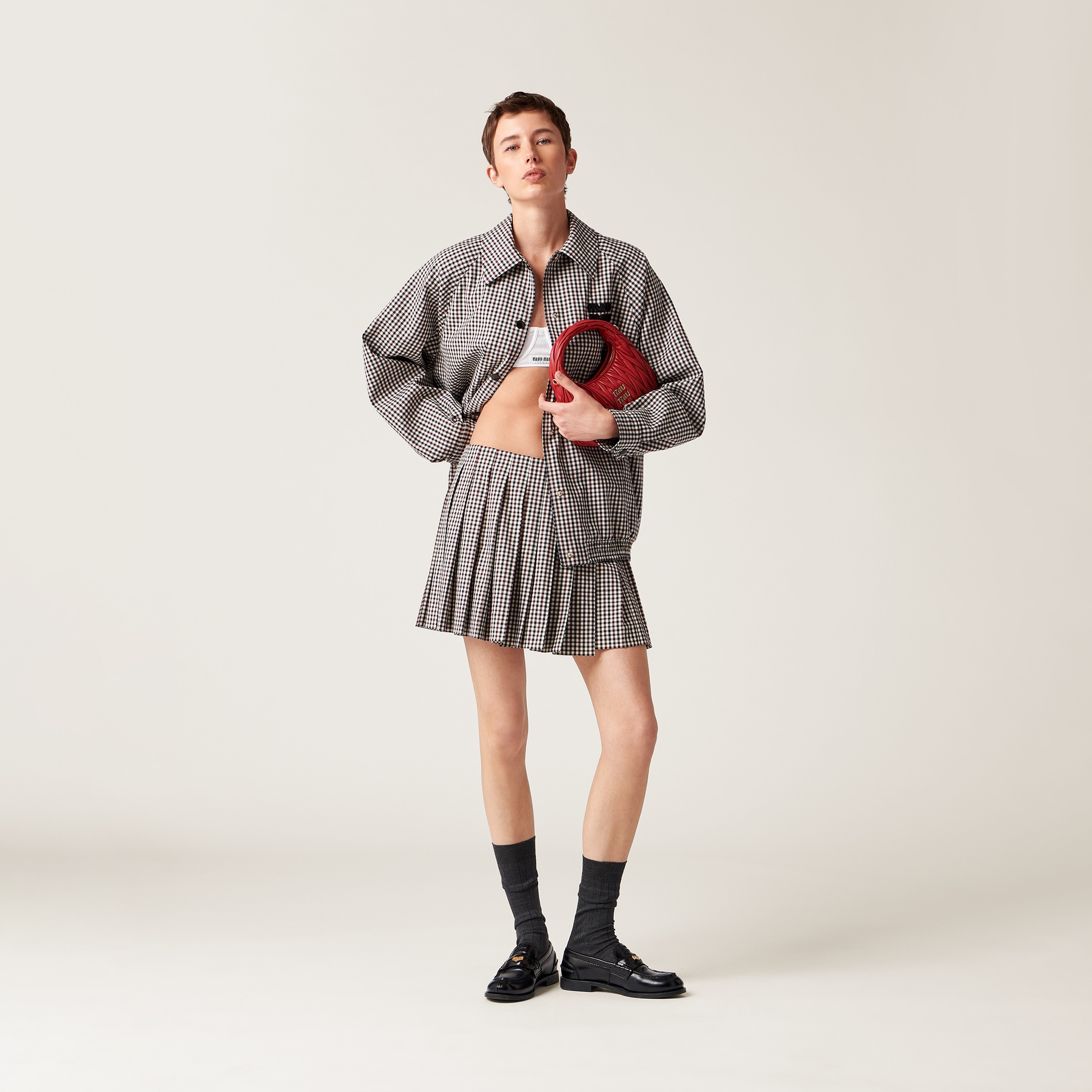 Miu Miu Gingham check skirt | REVERSIBLE