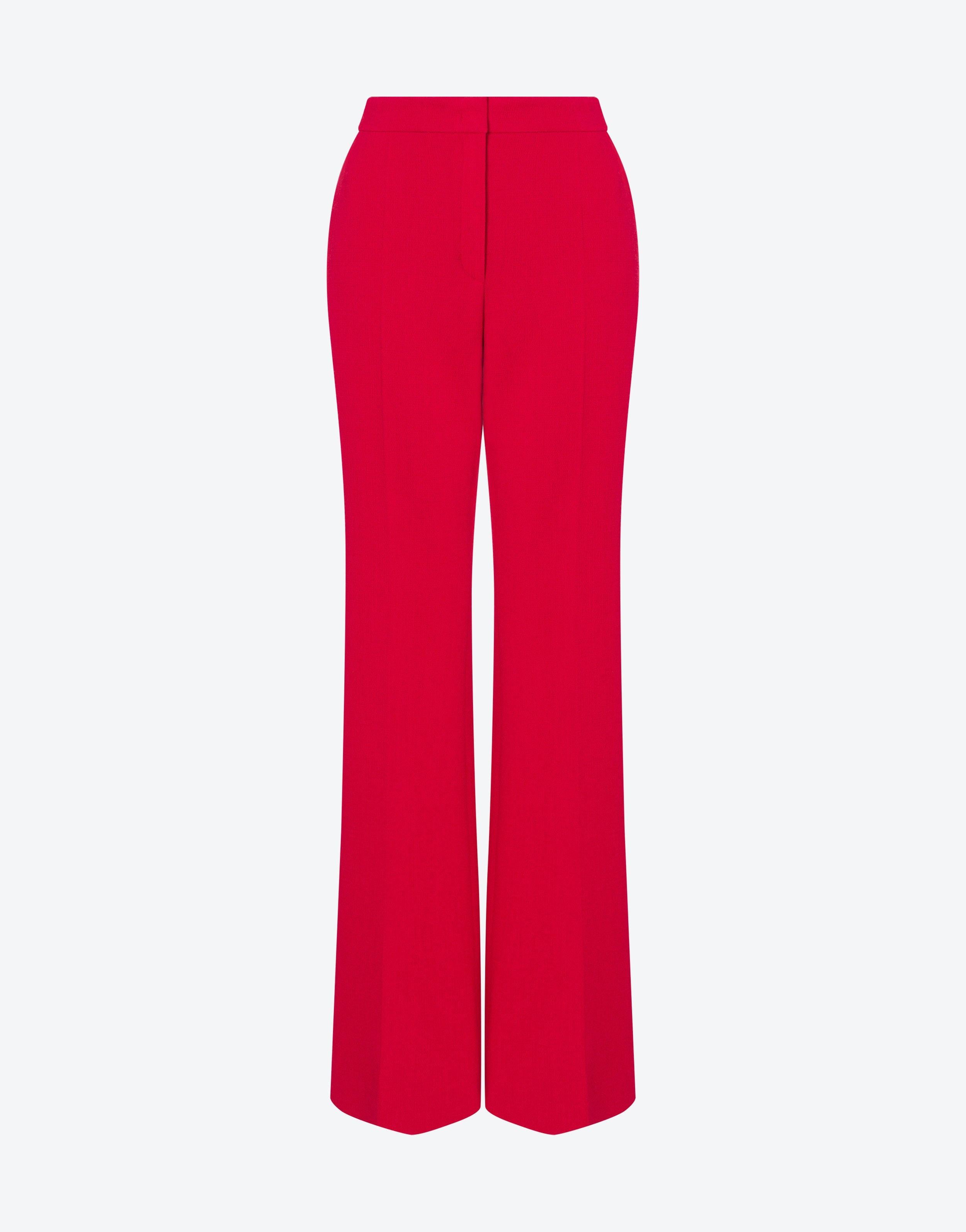 FLARED STRETCH CRÊPE TROUSERS - 1