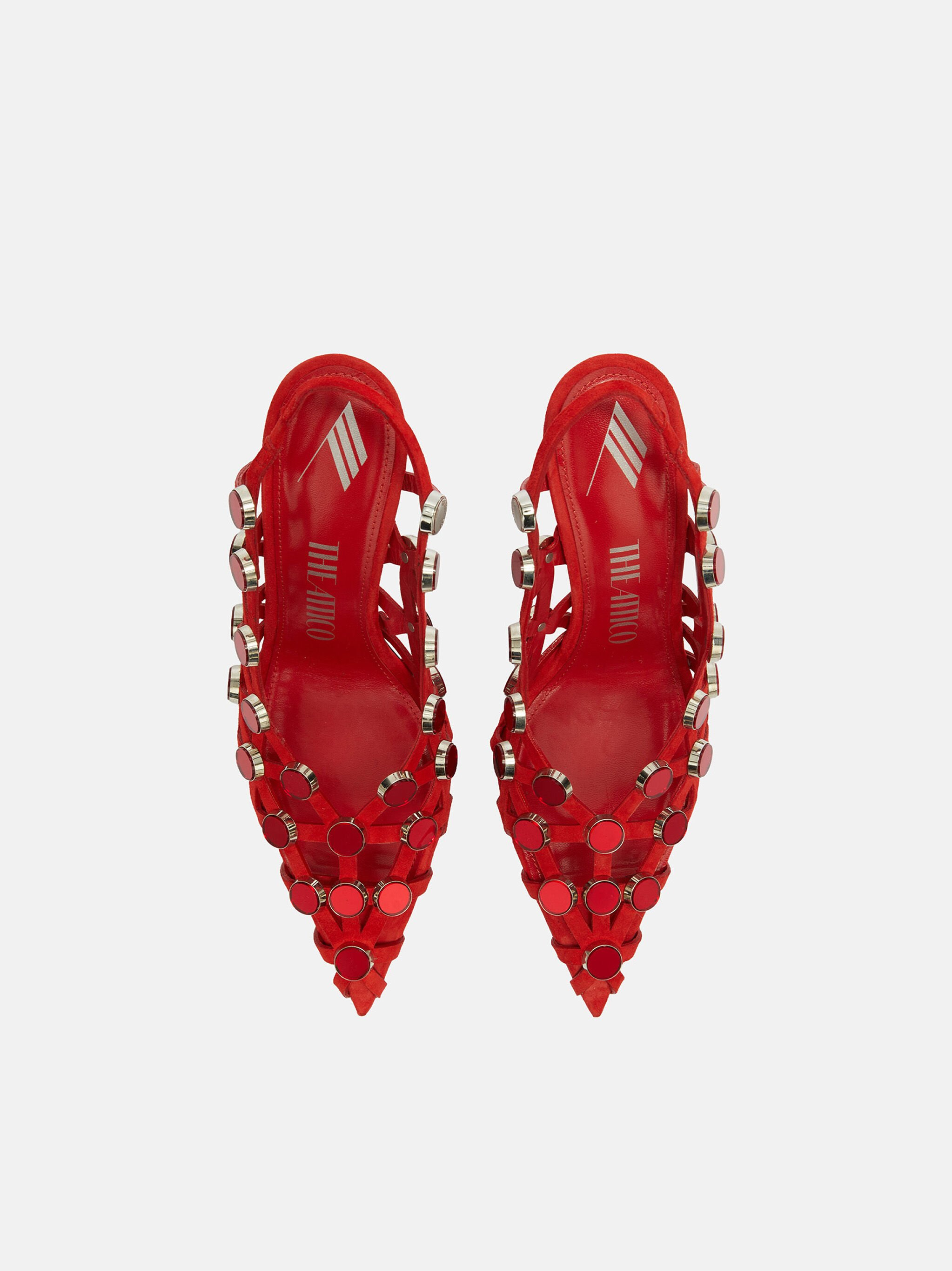 ''GRID'' VIBRANT RED SLINGBACK - 3