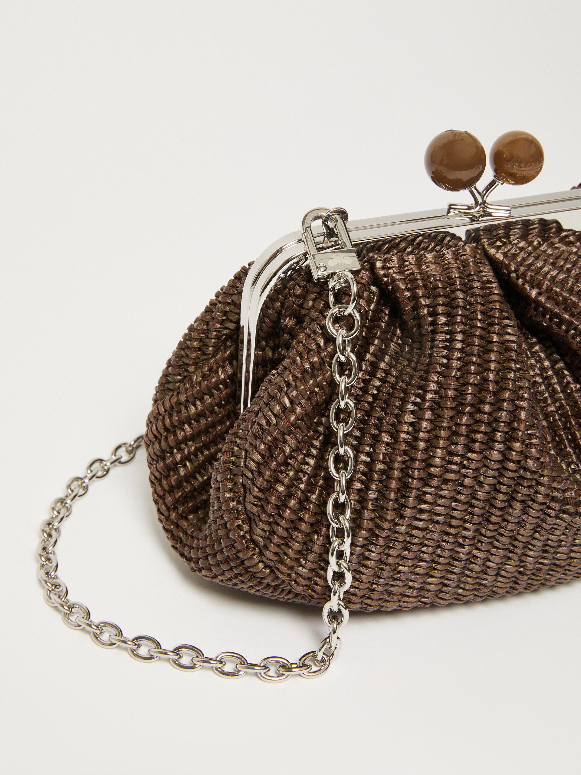 PALMAS Small raffia-effect Pasticcino Bag - 4