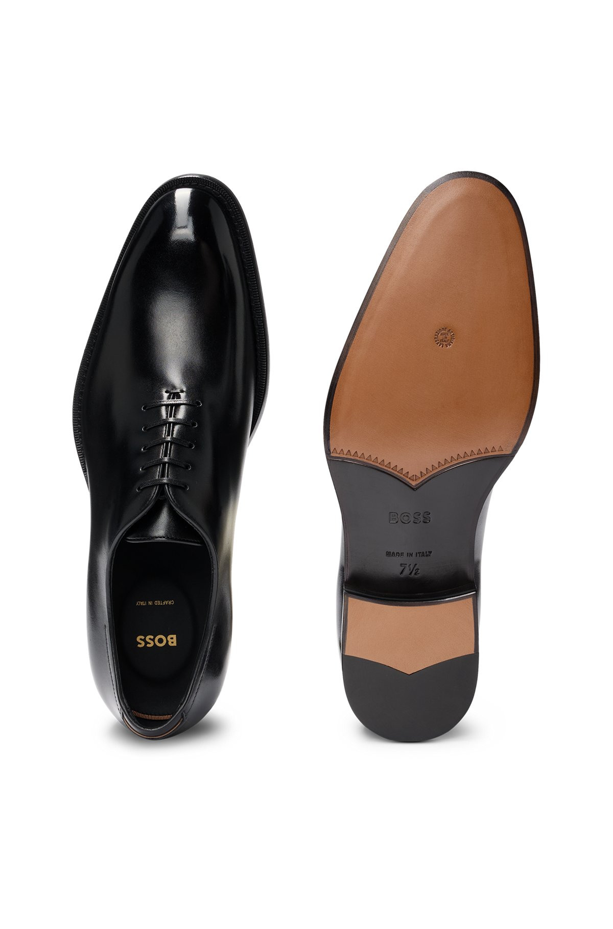 ITALIAN-MADE OXFORD SHOES IN BURNISHED LEATHER - 4