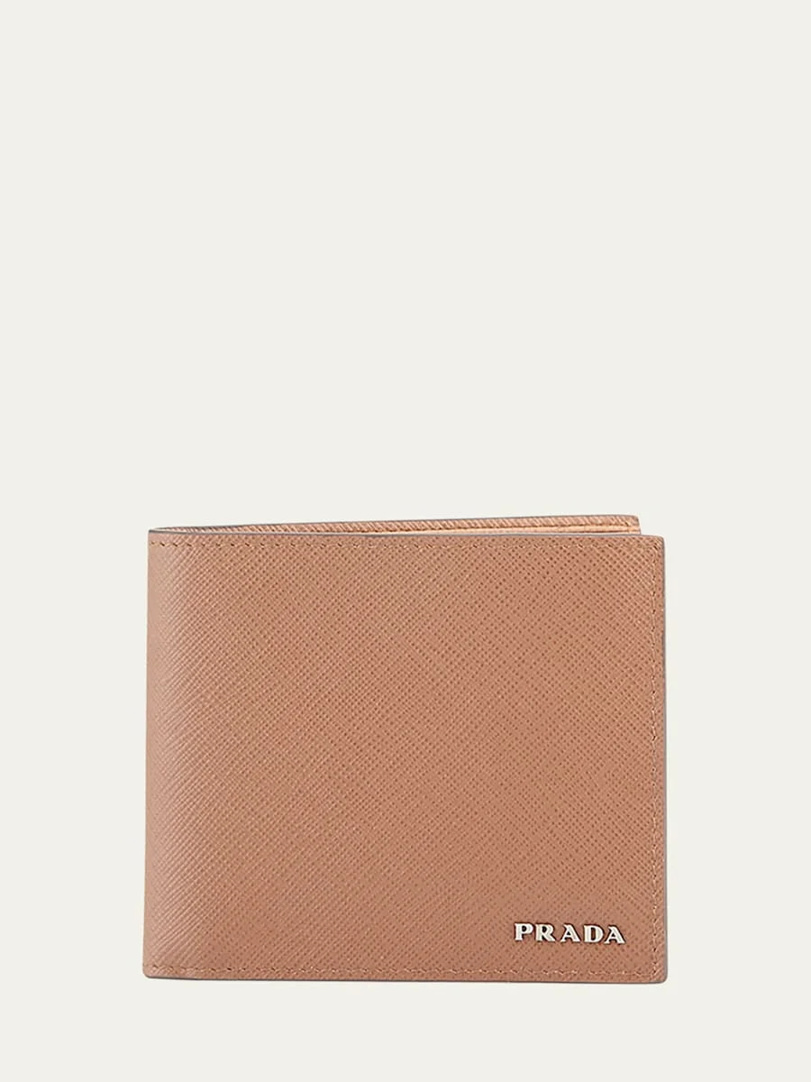 Saffiano Leather Bi-Fold Wallet - 1