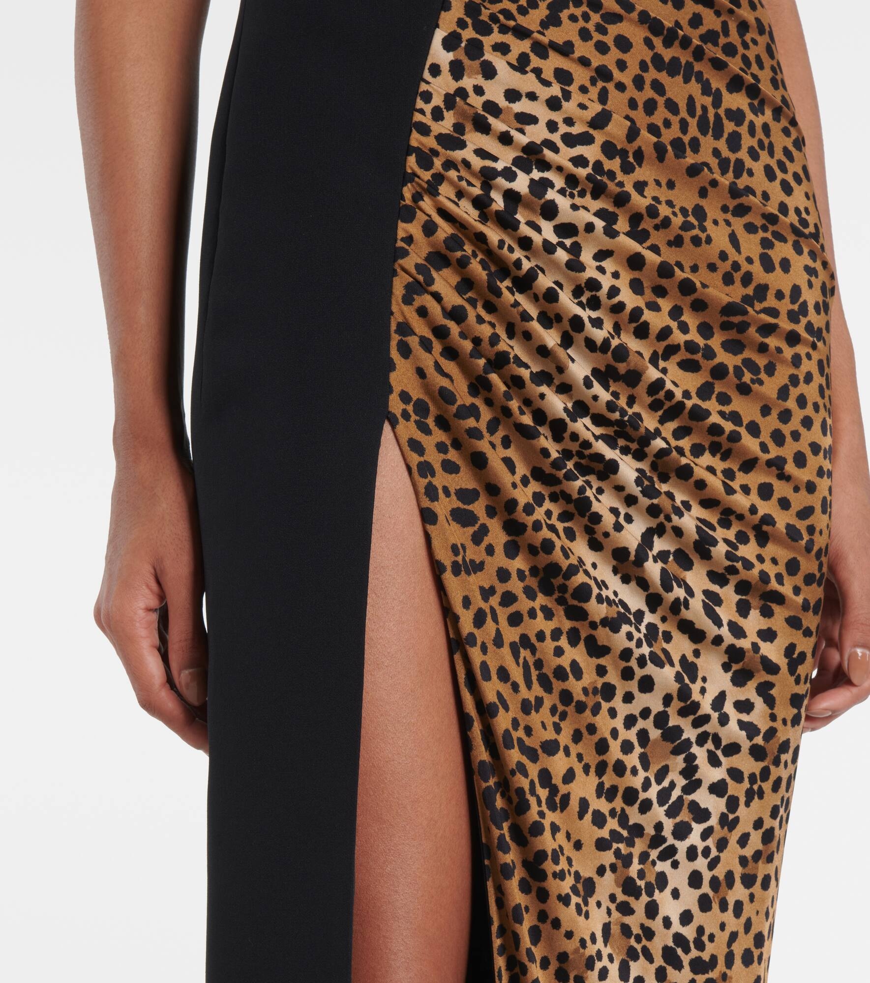 Medusa '95 leopard-print draped gown - 6