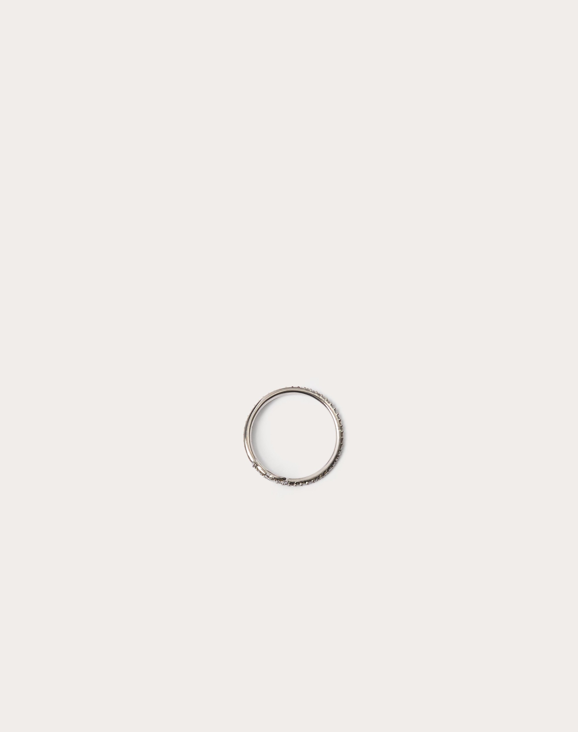 VLOGO SIGNATURE METAL AND SWAROVSKI® CRYSTAL RING - 4