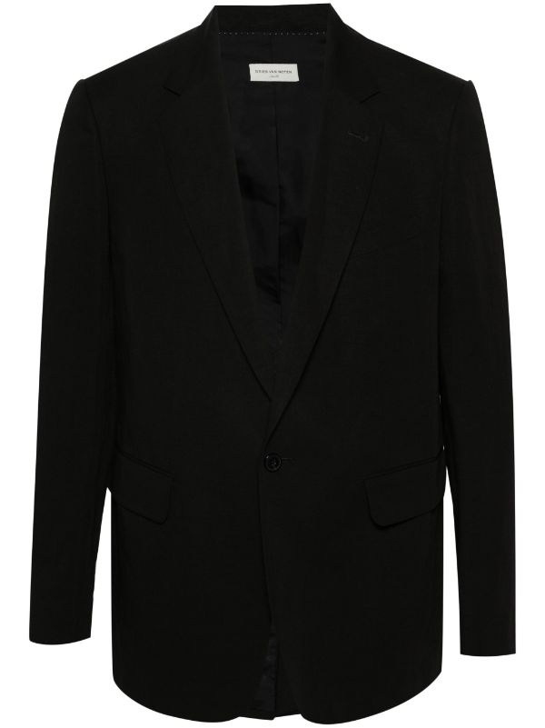 DRIES VAN NOTEN Men Linen Blend Blazer - 1