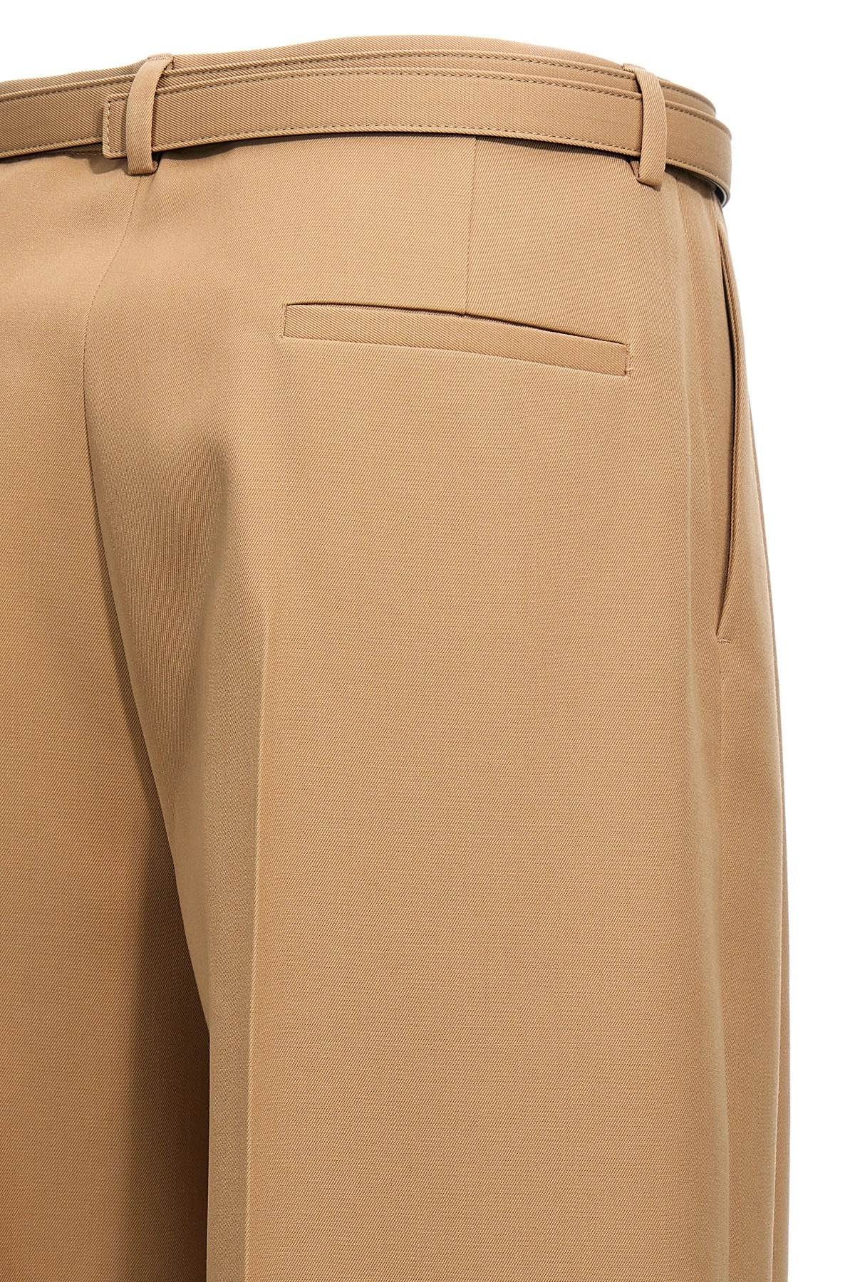 Gabardine belt pants - 5