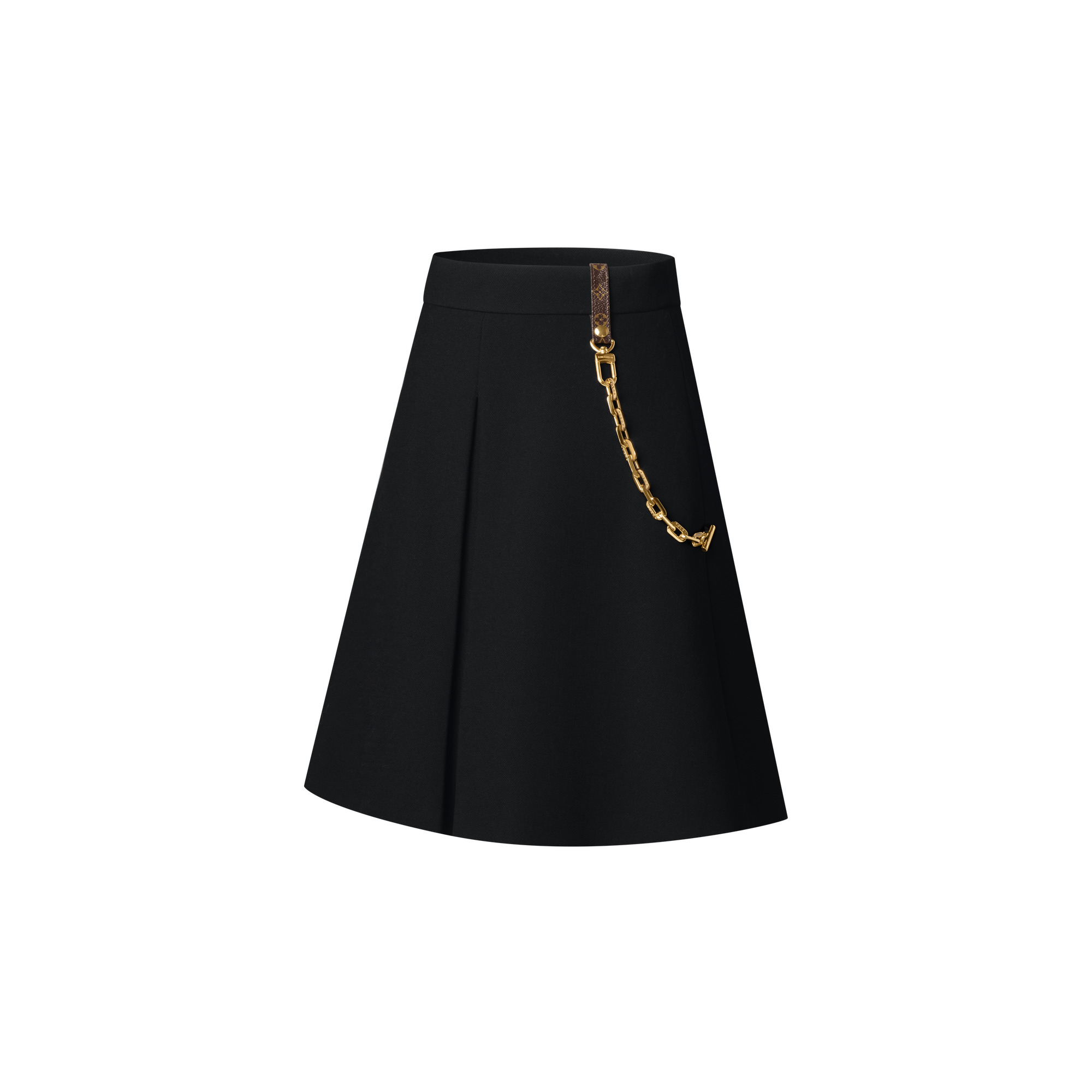 Chain Detail A-Line Mini Skirt - 2