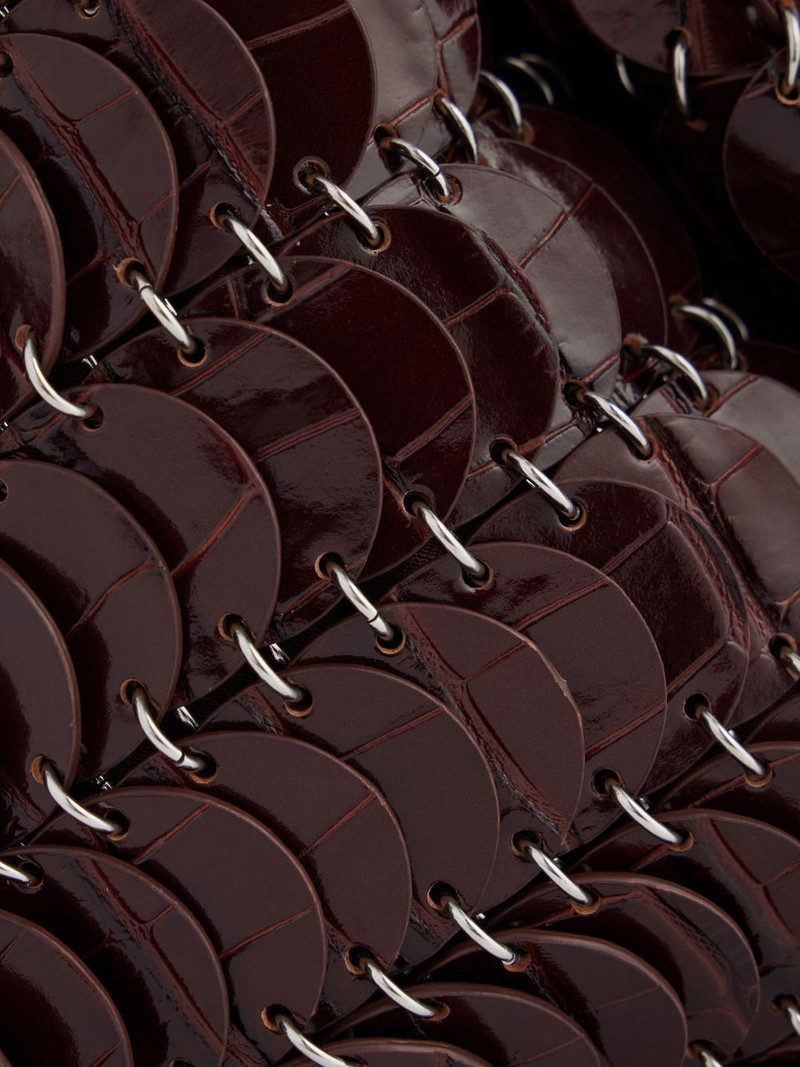 embossed crocodile shoulder bag 4