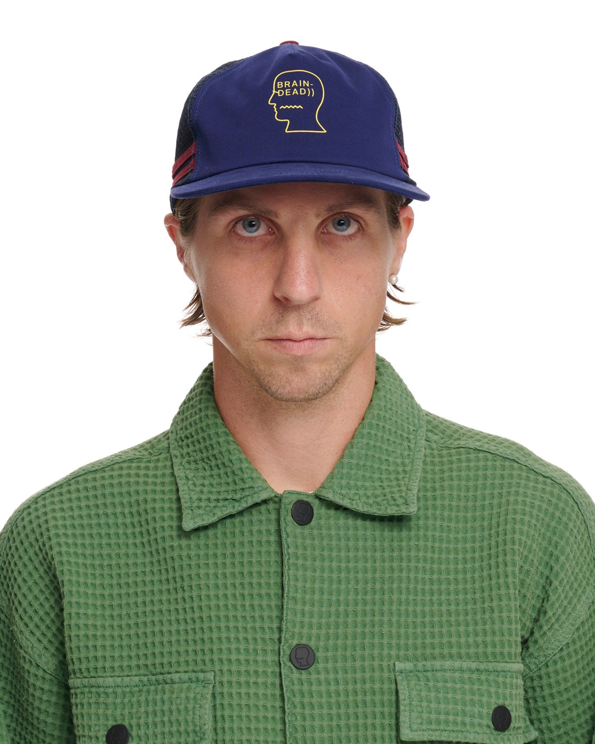 Logohead 5 Panel Trucker Cap - Navy - 4