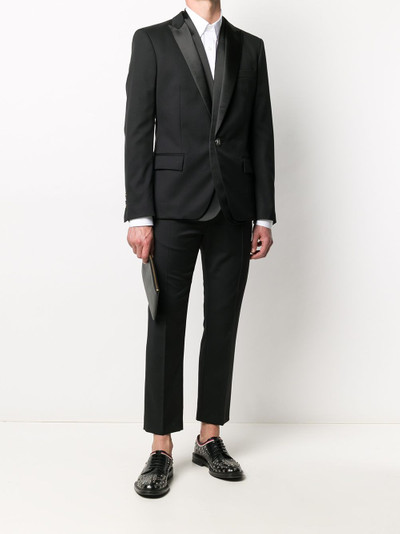 Balmain crisscrossed collars single-breasted blazer outlook