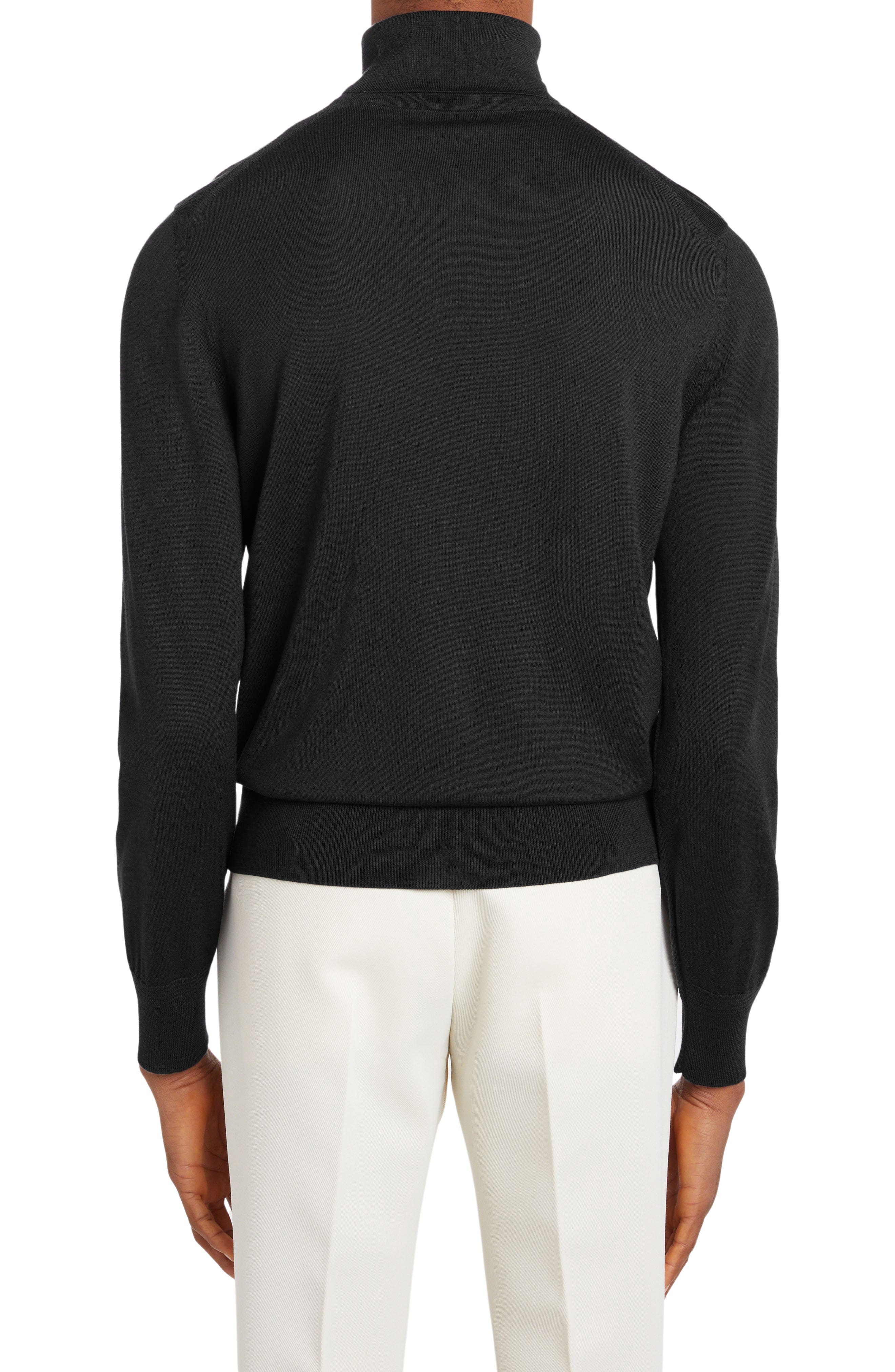 Fine Gauge Merino Wool Turtleneck Sweater - 2