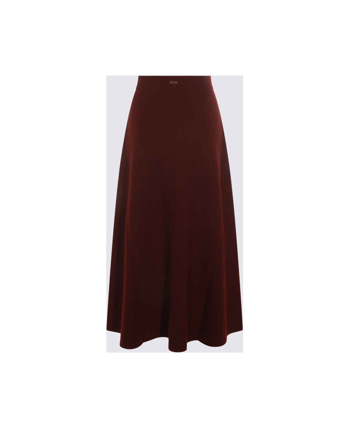 Dark Red Giberna Wool Skirt - 2