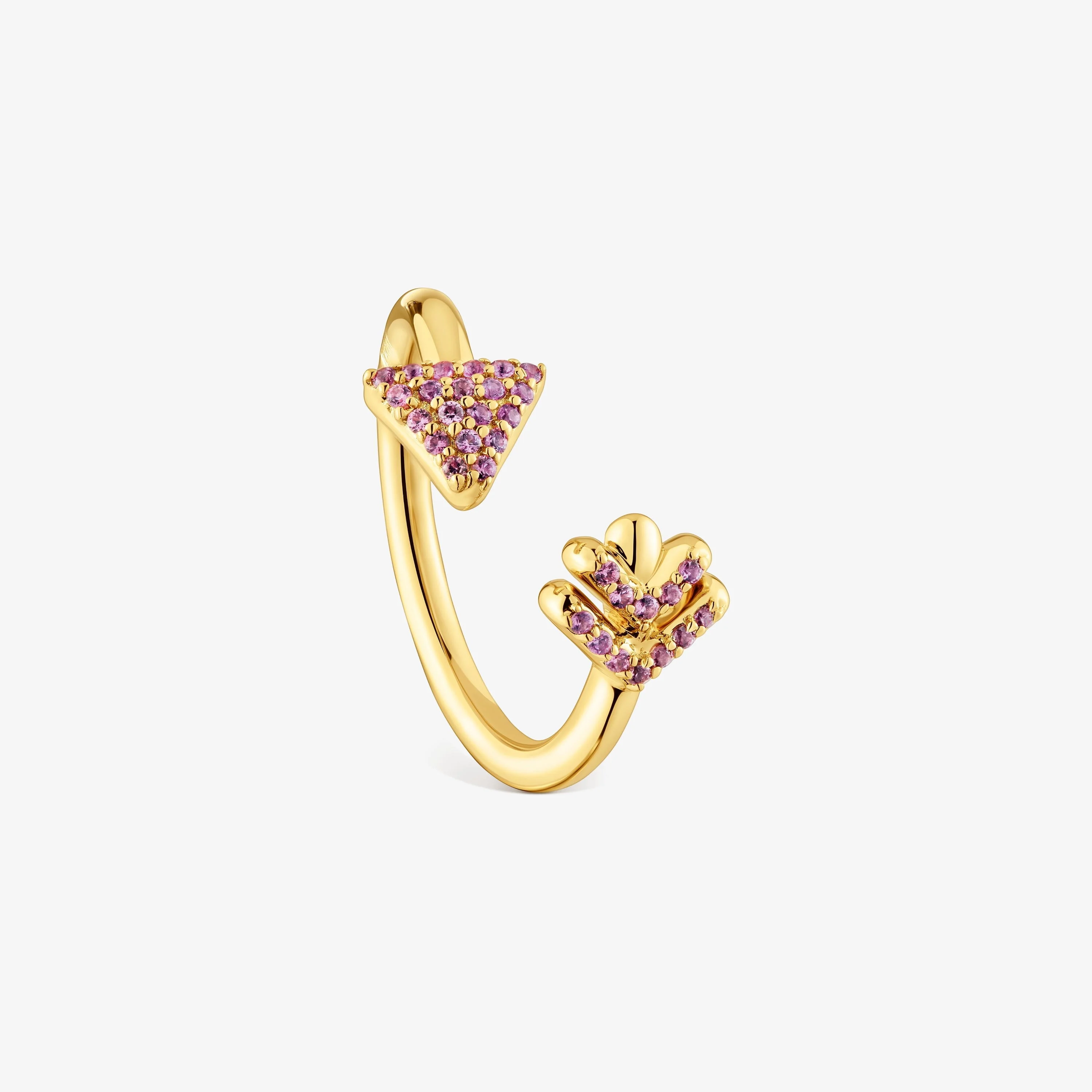 Open ring with 18K gold vermeil and rhodolites TOUS Flechazo - 1