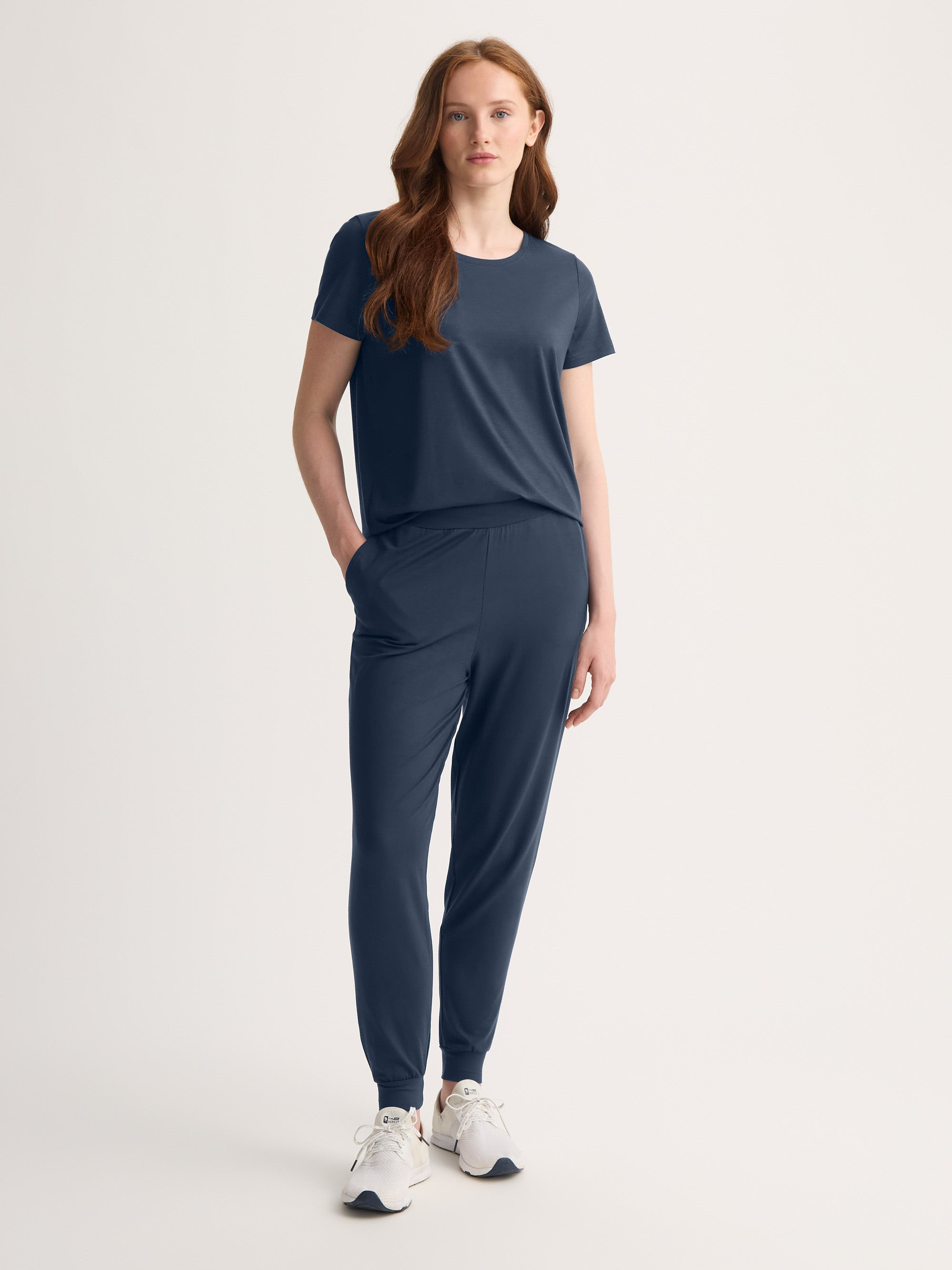 Women's Track Pants Basel Micro Modal Stretch Navy - 2