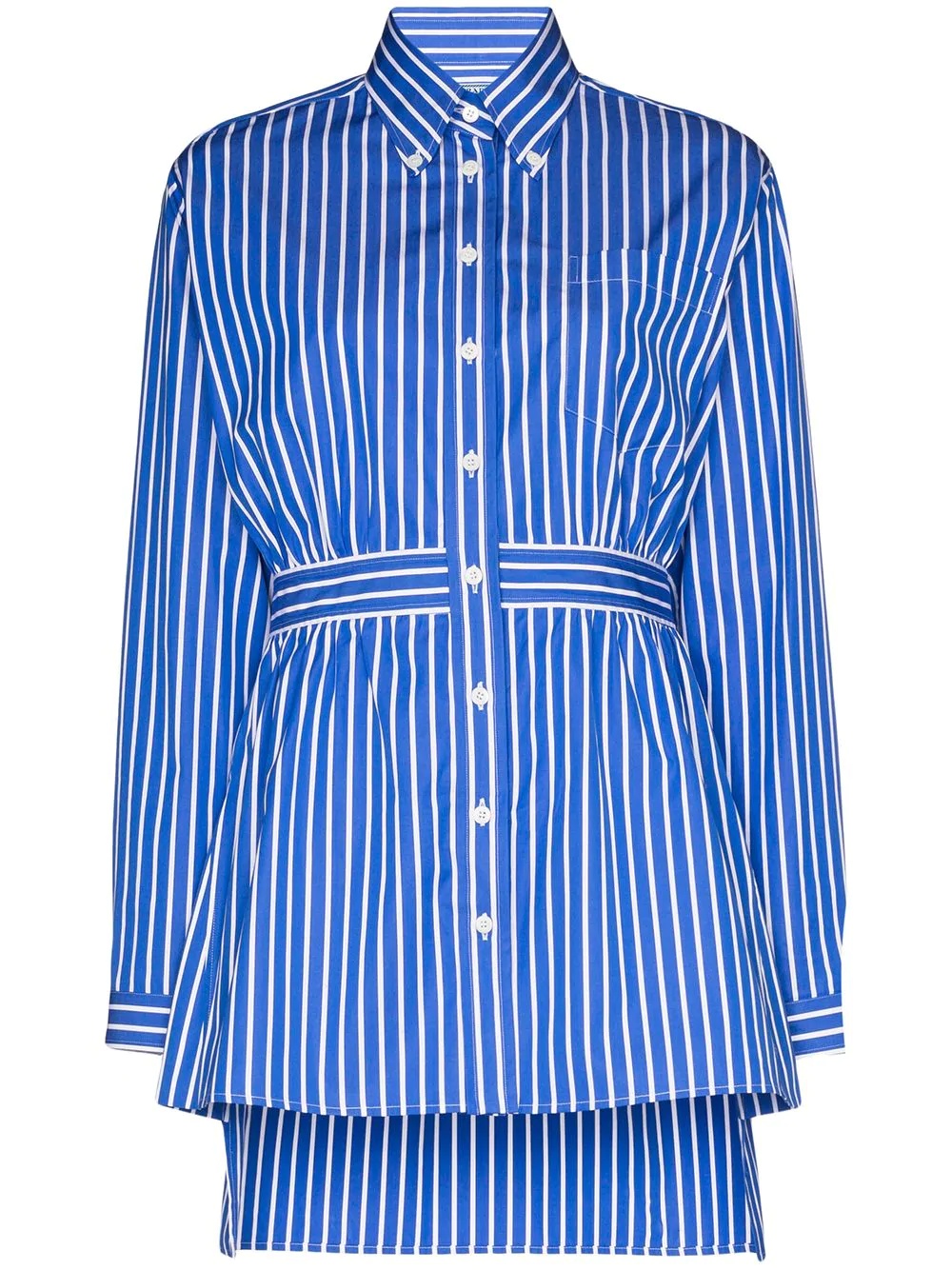 striped poplin shirt - 1