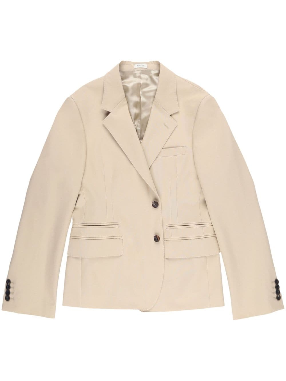 notched-collar single-breasted blazer - 1