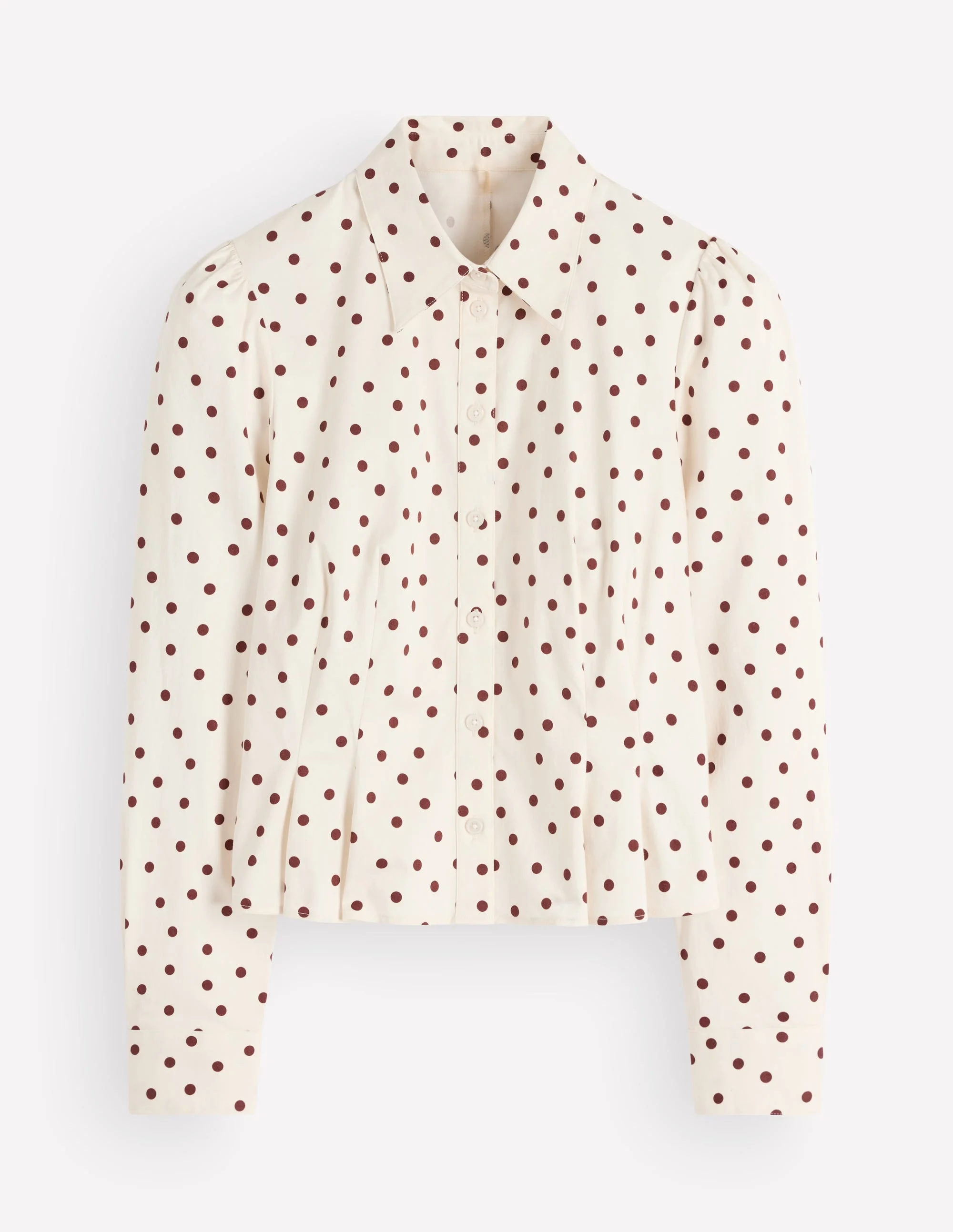 Julia Darted Cotton Shirt-Ivory, Boden Spot - 1