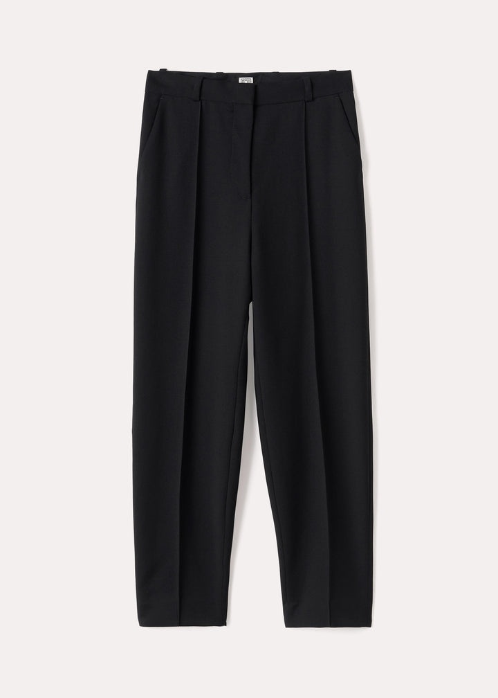 Sewn pleat wool trousers - 1