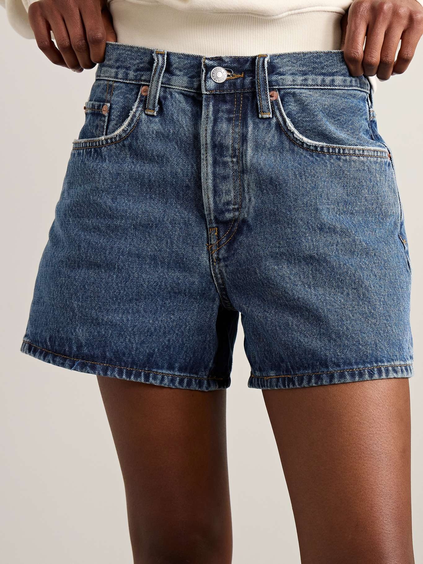 Organic denim shorts Mid denim - 3