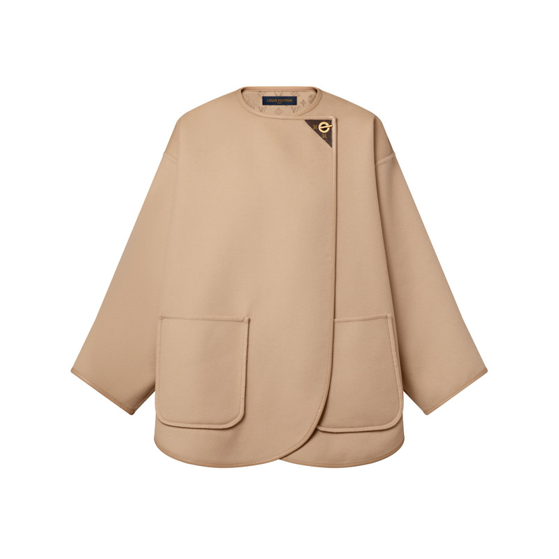 Long Double Face Toggle Detail Coat 1