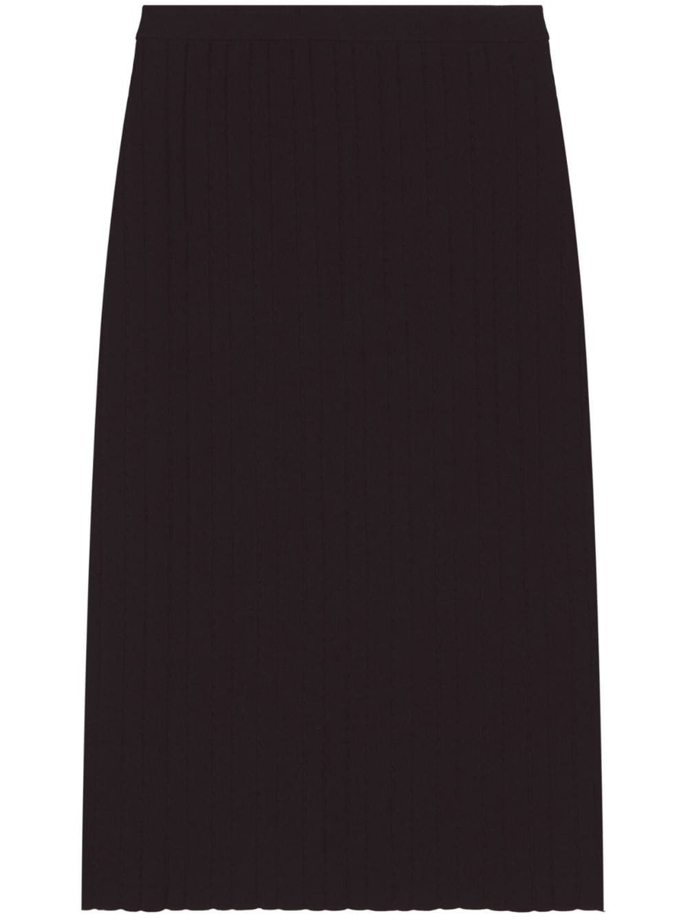 ribbed-knit midi skirt - 1