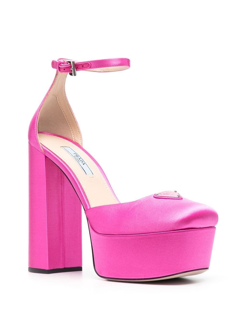 logo-plaque 135mm platform pumps - 2