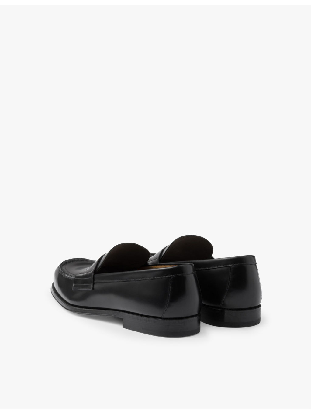 Logo-badge slip-on leather loafers - 5