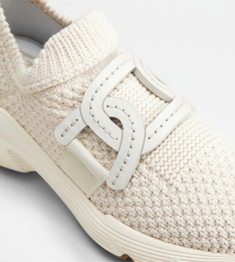 SLIP-ON SNEAKERS IN FABRIC - OFF WHITE 7