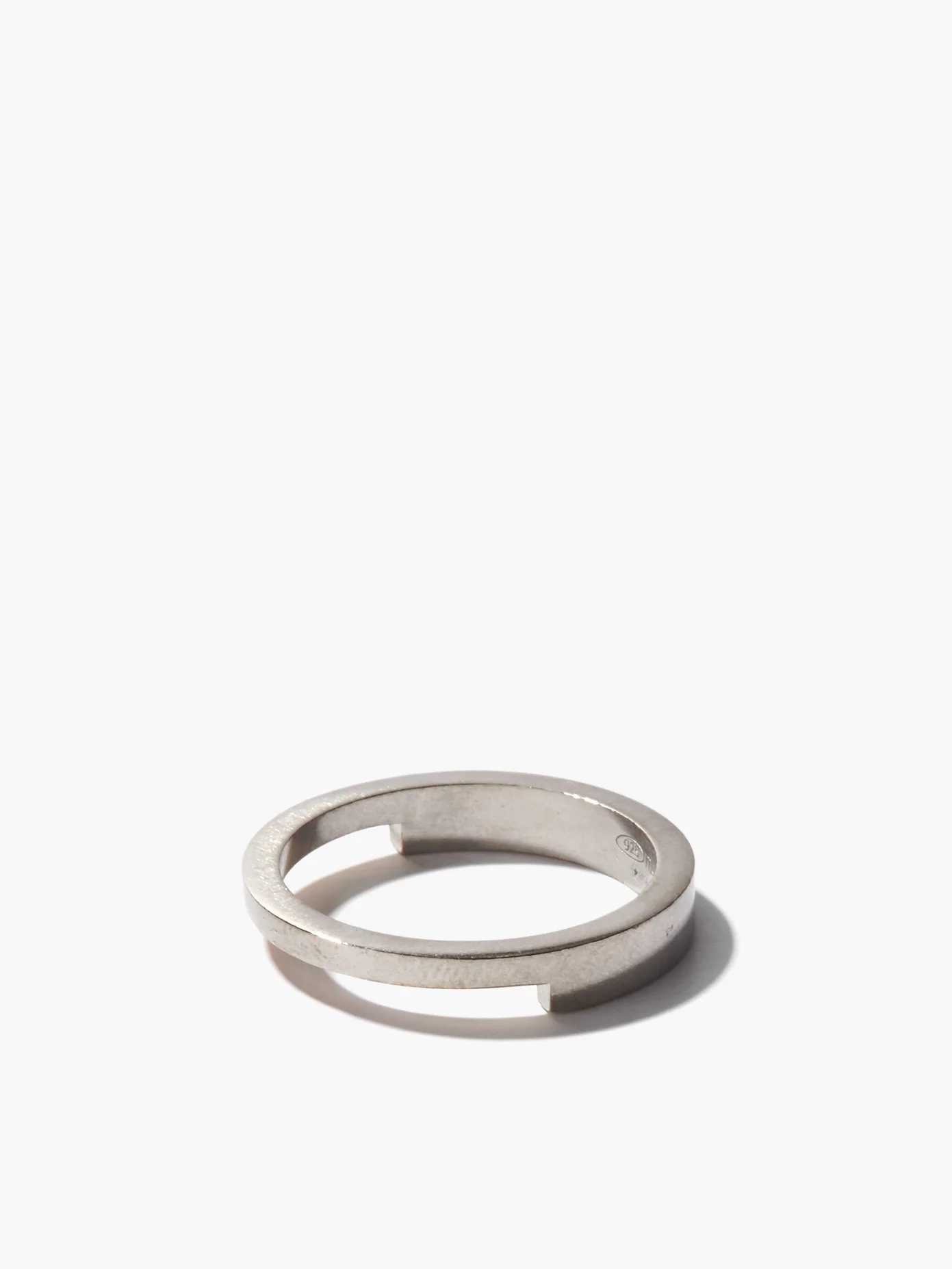 Half-band silver and gold-tone metal ring - 4