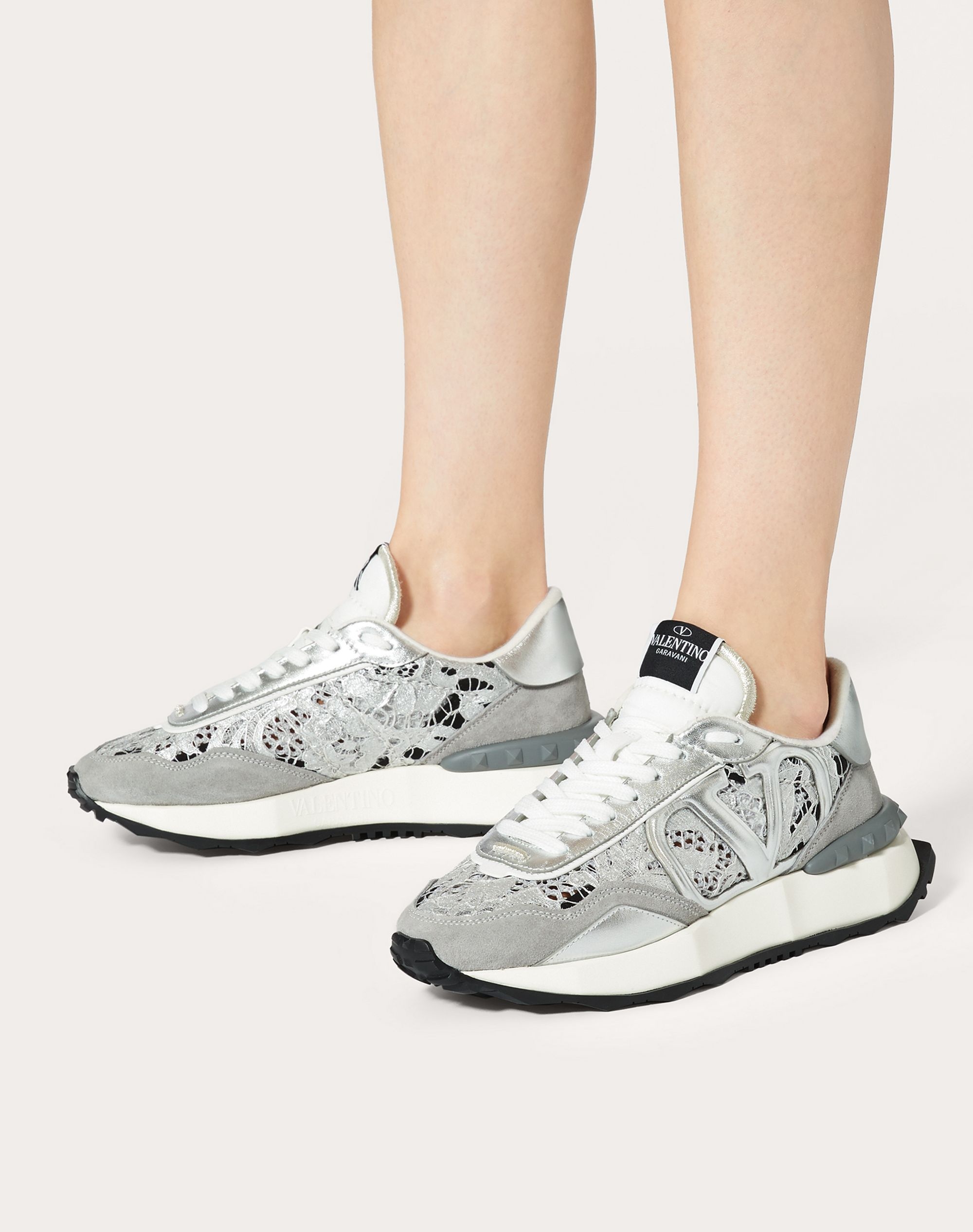 LACE AND MESH LACERUNNER SNEAKER - 6