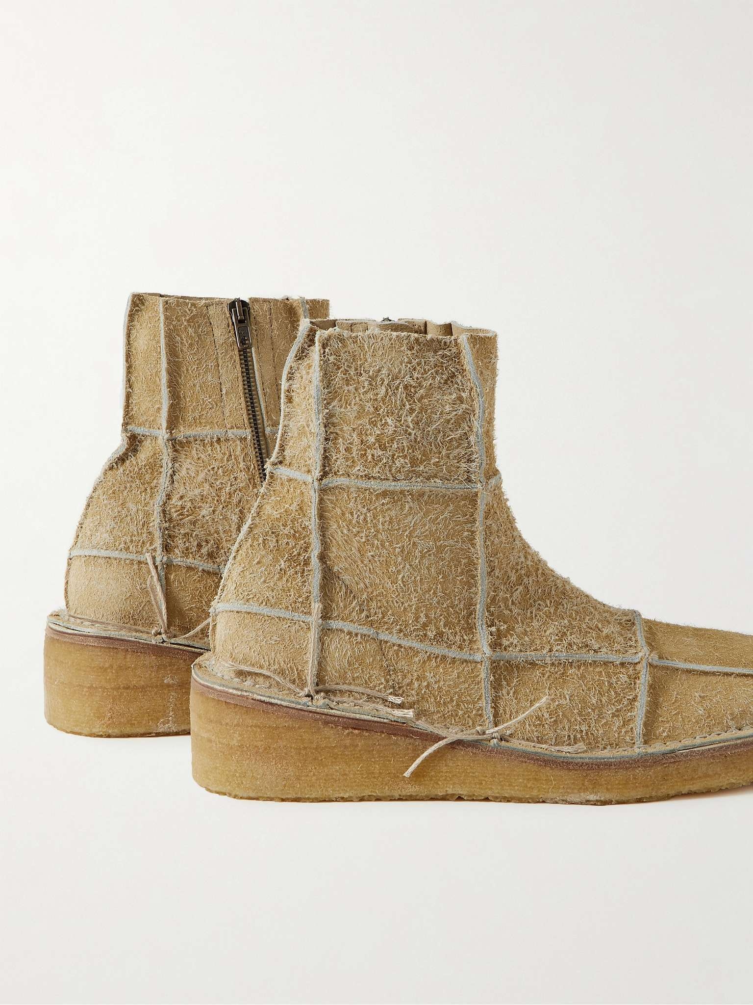 Patchwork Suede Boots - 5