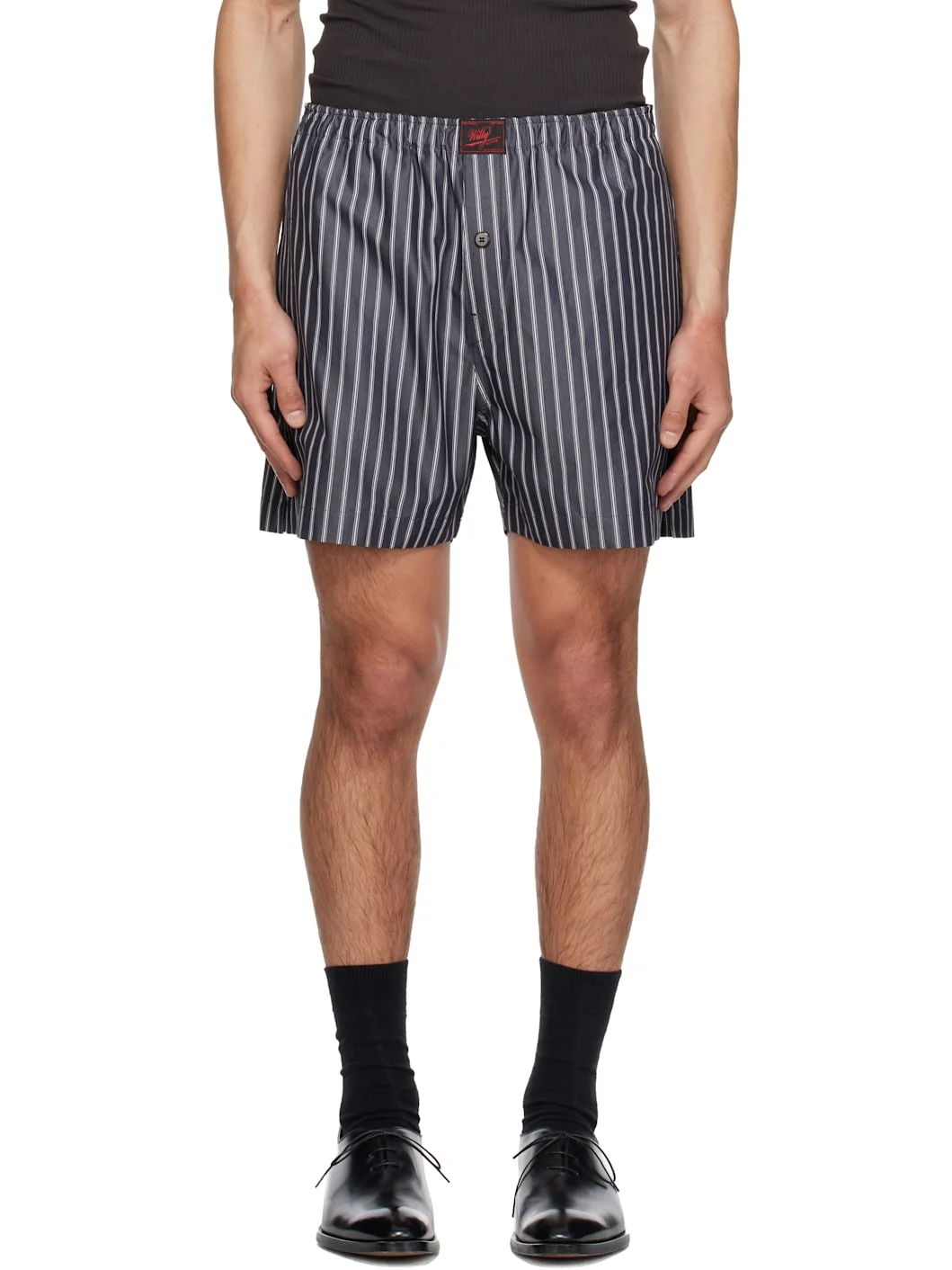 Black & White Willy Woven Boxer Shorts - 1